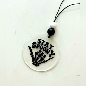 Halloween Fall Stay Spooky Rearview Mirror Car Charm Pendant